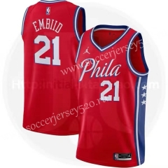 2021-2022 Philadelphia 76ers Jordan Red #21 NBA Jersey-311