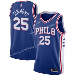 2021-2022 Philadelphia 76ers V-collar Blue #25 NBA Jersey-311