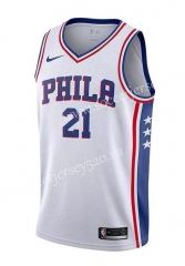 2021-2022 Philadelphia 76ers V-collar White #21 NBA Jersey-311