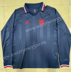 Retro Version Bayern München Royal Blue Thailand LS Soccer Jersey AAA-818