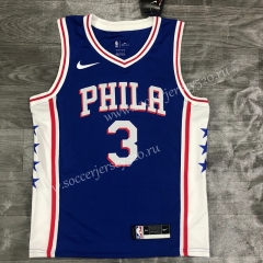 2021-2022 Philadelphia 76ers V-collar Blue #3 NBA Jersey-311