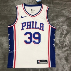 2021-2022 Philadelphia 76ers V-collar White #39 NBA Jersey-311
