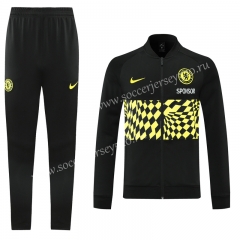 Player Version 2021-2022 Borussia Dortmund Black Thailand Soccer Jacket Uniform-LH