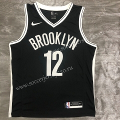 2021-2022 Brooklyn Nets V Collar Black #12 NBA Jersey-311