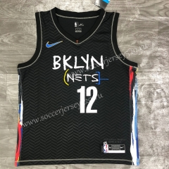 City Version 2021-2022 Brooklyn Nets Black #12 NBA Jersey-311