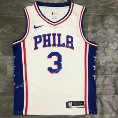 2021-2022 Philadelphia 76ers V-collar White #3 NBA Jersey-311