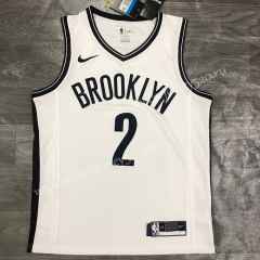2021-2022 Brooklyn Nets V Collar White #2 NBA Jersey-311