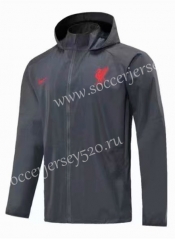 2021-2022 Liverpool Light Gray Trench Coats With Hat-GDP