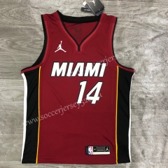 2021-2022 Miami Heat Jordan V Collar Jujube Red #14 NBA Jersey-311