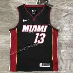 2021-2022 Miami Heat V Collar Black #13 NBA Jersey-311