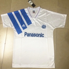 Retro Version 91-92 Olympique de Marseille Home White Thailand Soccer Jersey AAA-HR