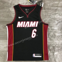 2021-2022 Miami Heat V Collar Black #6 NBA Jersey-311