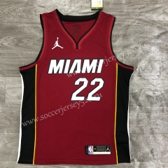 2021-2022 Miami Heat Jordan V Collar Jujube Red #22 NBA Jersey-311