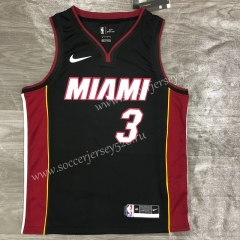 2021-2022 Miami Heat V Collar Black #3 NBA Jersey-311
