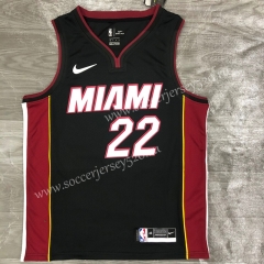 2021-2022 Miami Heat V Collar Black #22 NBA Jersey-311