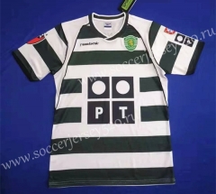 Retro Version 01-03 Sporting Clube de Portugal Home White&Green Thailand Soccer Jersey AAA-HR