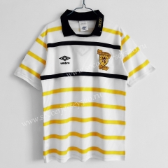 Retro Version 1988-1991 Scotland Away Yellow&White Thailand Soccer Jersey AAA-C1046