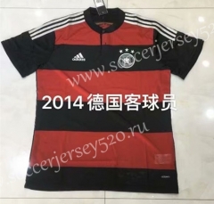 Player Version Retro Version 2014 Germany Away Red&Black Thailand Soccer Jersey AAA-826