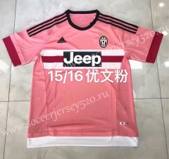 Retro Version 15-16 Juventus Away Pink Thailand Soccer Jersey AAA-608