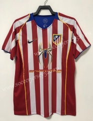 Retro Version 04-05 Atlético Madrid Home Red&White Thailand Soccer Jersey AAA-811