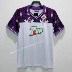 Retro Version 92-93 Fiorentina Away White Thailand Soccer Jersey AAA-811