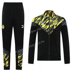 Classic Version 2021-2022 Borussia Dortmund Black&Yellow Thailand Soccer Jacket Uniform-LH