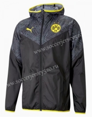 2021-2022 Borussia Dortmund Black Trench Coats With Hat-WD