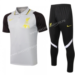 2021-2022 Liverpool Light Gray Polo Uniform-815