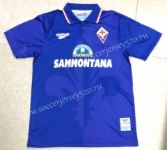 Retro Version 95-96 Fiorentina Home Blue Thailand Soccer Jersey