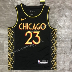 City Version 2021-2022 Chicago Bulls Black #23 NBA Jersey-311