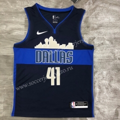 2021-2022 Dallas Mavericks Dark Blue #41 NBA Jersey-311