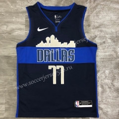 2021-2022 Dallas Mavericks Dark Blue #77 NBA Jersey-311