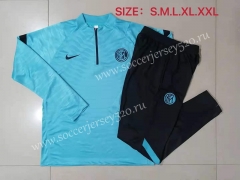2021-2022 Inter Milan Light Blue Thailand Soccer Tracksuit Uniform-815