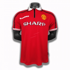 Retro Version 98 Manchester United Red Thailand Soccer Jersey AAA-811