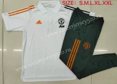 2021-2022 Manchester United White Polo Uniform-815