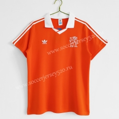 Retro Version 1990-1992 Netherlands Home Orange Thailand Soccer Jersey-C1046