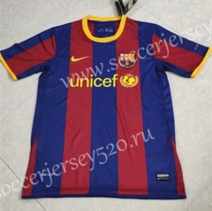 Retro Version 10-11 Barcelona Home Red&Blue Thailand Soccer Jersey AAA-HR