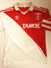 Retro Version 91-92 Monaco Home Red&White Thailand Soccer Jersey AAA-503