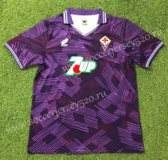 Retro Version 92-93 Fiorentina Home Purple Thailand Soccer Jersey AAA-503