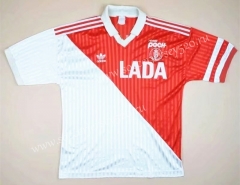 Retro Version 90-91 Monaco Home Red&White Thailand Soccer Jersey AAA-503