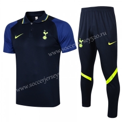 2021-2022 Tottenham Hotspur Royal Blue Thailand Soccer Polo Uniform-815