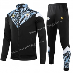 2021-2022 Manchester City Black High Collar Thailand Soccer Jacket Uniform-GDP