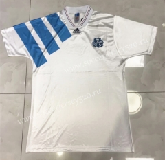 Retro Version 1993 Olympique de Marseille Away White Thailand Soccer Jersey AAA-608