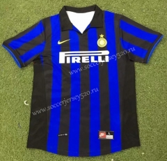 Retro Version 98-99 Inter Milan Home Blue&Black Thailand Soccer Jersey AAA-503
