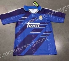 Retro Version 94-96 Real Madrid Away Blue Thailand Soccer Jersey AAA-HR