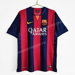 Retro Version 2014-2015 Barcelona Home Red&Blue Thailand Soccer Jersey AAA-C1046