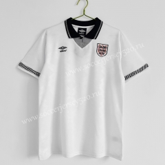 Retro Version 1990 England Home White Thailand Soccer Jersey AAA-C1046