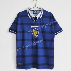 Retro Version 1998-2000 Scotland Home Royal Blue Thailand Soccer Jersey AAA-C1046