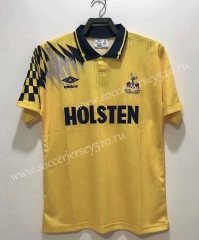 Retro Edition 92-94 Tottenham Hotspur Away Yellow Thailand Soccer Jersey AAA-811