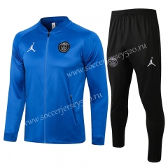 2021-2022 Jordan Paris Camouflage Blue Thailand Jacket Uniform-815